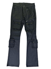KDNK WAXED 3D CARGO POCKET PANTS KNB3423 BLACK
